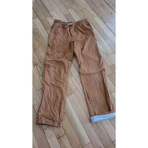 Carters Jersey Lined Straight Leg Khaki Pants Boys SIZE 14 Elastic Waistband EUC